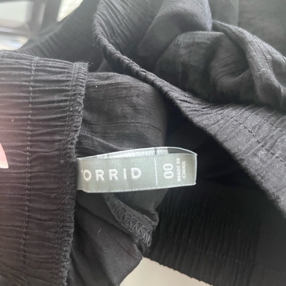 Torrid Black Wide Leg Pants with Side Slits - Picture 2 of 2